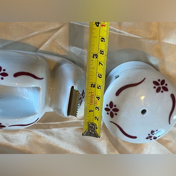 🍒 Vintage Longaberger Traditions Red House Prill Stamp Tape Dispenser #9586 - Picture 9 of 9